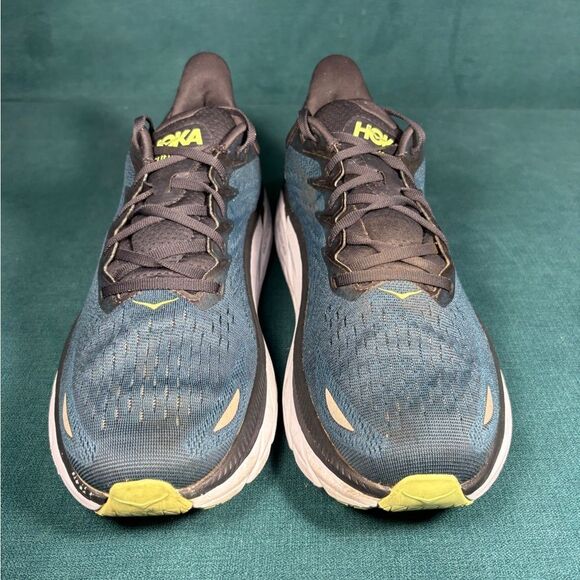 Hoka One Clifton 8 Green Athletic cushioned shoes men’s size 12 main image 6
